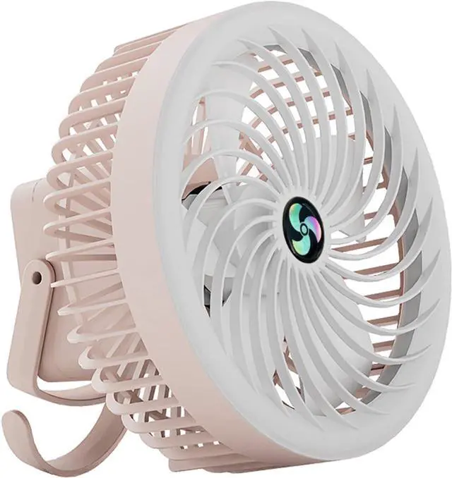 Main image of Portable Fan, 3 Speed Adjustable Strong Wind Ultra-Quiet with LED Light for Home Desk(B)