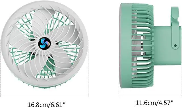 Alt view image 4 of 7 - Portable Fan, 3 Speed Adjustable Strong Wind Ultra-Quiet with LED Light for Home Desk(B)