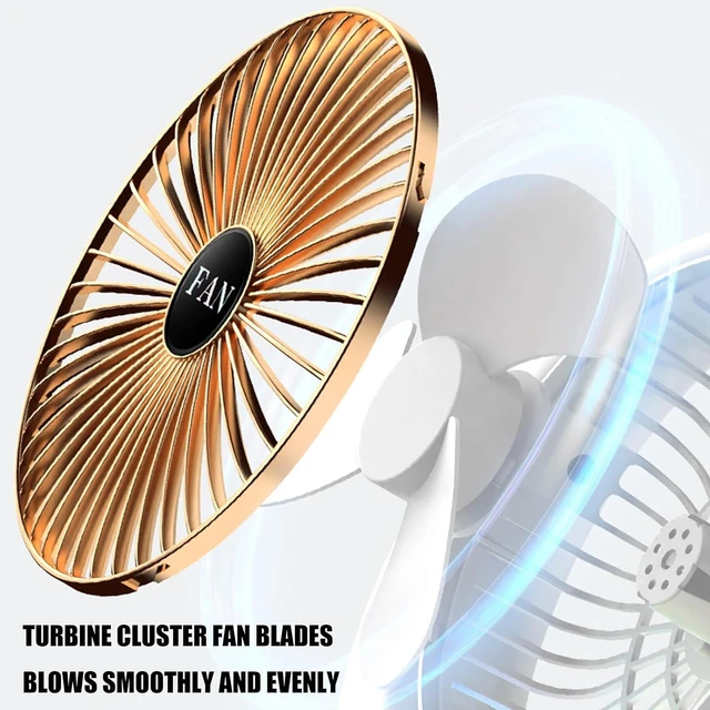 Alt view image 3 of 7 - Portable Fan, with Light Small Air Circulation Bedroom Offices Cooling Texture Suitable for or Outdoor(Black,Plug in Model)
