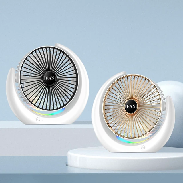 Alt view image 5 of 7 - Portable Fan, with Light Small Air Circulation Bedroom Offices Cooling Texture Suitable for or Outdoor(Black,Plug in Model)