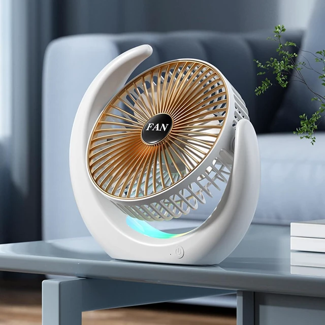 Alt view image 6 of 7 - Portable Fan, with Light Small Air Circulation Bedroom Offices Cooling Texture Suitable for or Outdoor(Black,Plug in Model)