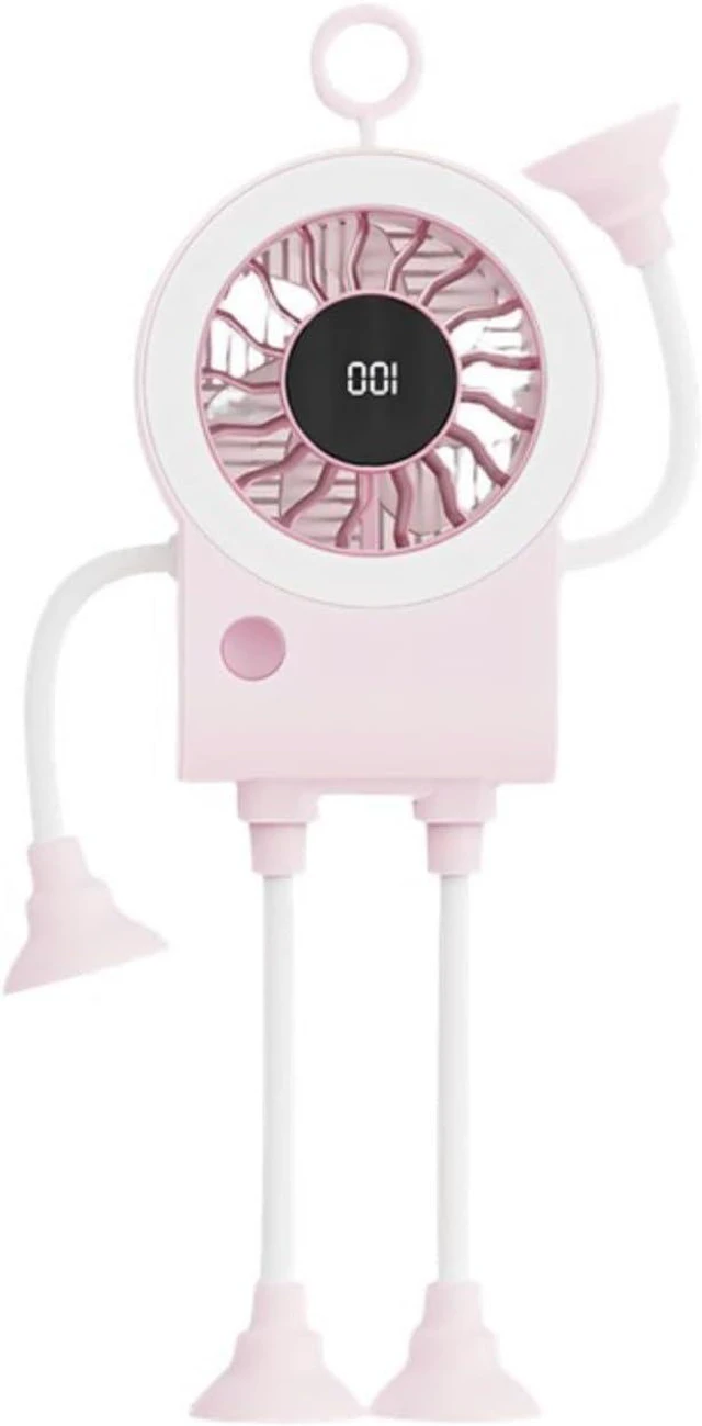 Alt view image 3 of 7 - Portable Fan, 5 Speed Powerful Cooling Tool for Home Gym Offices Use with Suction Cup(B)