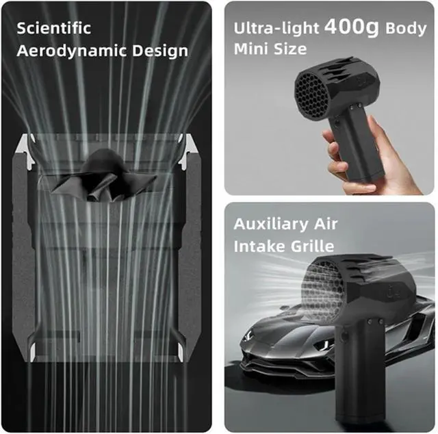 Alt view image 5 of 5 - Handheld Fan, Car Brushless Handheld Fan,for Travel, Office