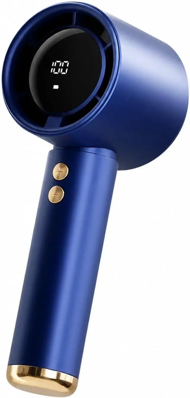 Alt view image 4 of 7 - Handheld Fan, Portable Handheld Turbo Fan USB Rechargeable,for Travel, Office(Blue)