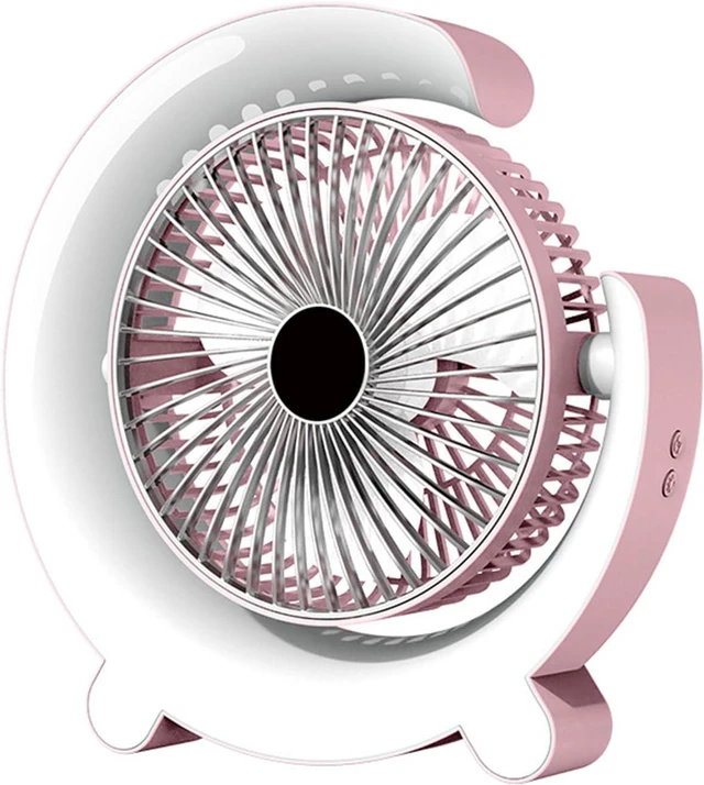 Main image of Portable Fan, Electric Table USB Small Cooling with Colorful Light Desk for Room USB Desktop(B)