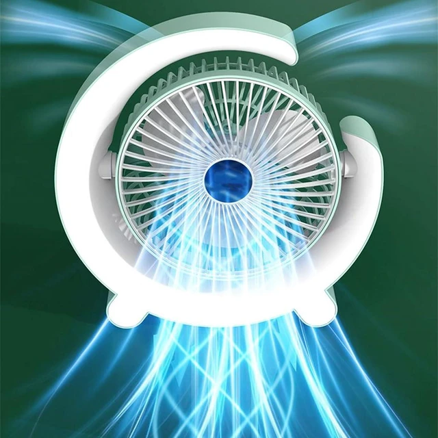 Alt view image 5 of 7 - Portable Fan, Electric Table USB Small Cooling with Colorful Light Desk for Room USB Desktop(B)