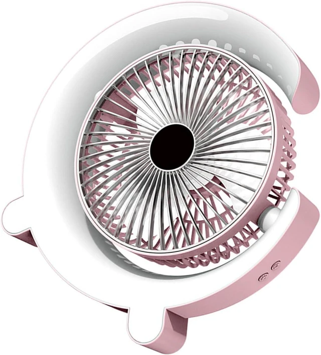 Alt view image 7 of 7 - Portable Fan, Electric Table USB Small Cooling with Colorful Light Desk for Room USB Desktop(B)