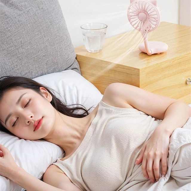 Alt view image 3 of 7 - Portable Fan, Small Pocket Foldable with Suction Cup ABS Texture Table Suitable for Home and Travel Use Desk(Yellow)