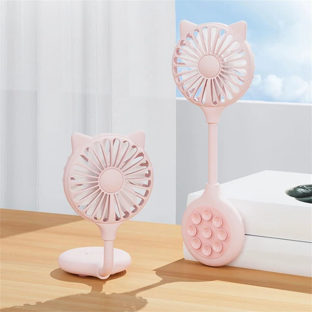 Alt view image 4 of 7 - Portable Fan, Small Pocket Foldable with Suction Cup ABS Texture Table Suitable for Home and Travel Use Desk(Yellow)