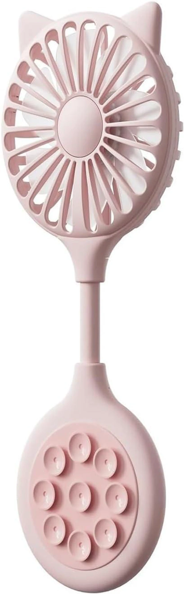 Alt view image 7 of 7 - Portable Fan, Small Pocket Foldable with Suction Cup ABS Texture Table Suitable for Home and Travel Use Desk(Yellow)