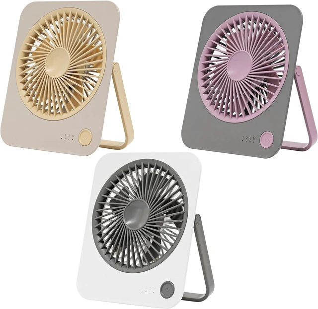 Alt view image 3 of 7 - Portable Fan, USB Desktop Electric Desk ABS Texture Table for Bedroom Use Efficient(Khaki)