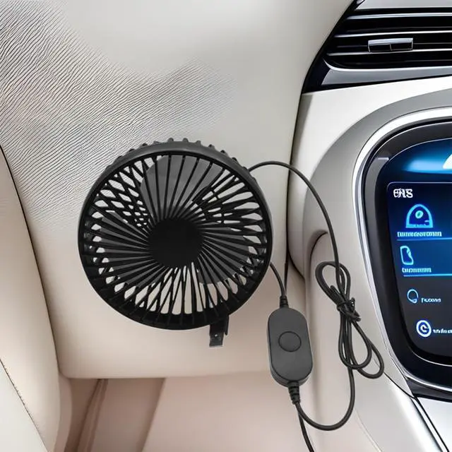 Alt view image 2 of 7 - Portable Fan, 5W USB with Suction Cup Base and 3 Speed Setting for Home Offices or Car Use Cooling Display(Suction Cup Type)