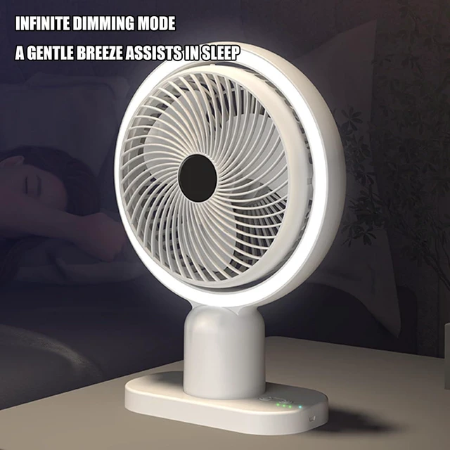 Alt view image 3 of 7 - USB Rechargeable Desk Fan with 3 Speed Settings Portable Cooling Fan Quiet Operations Great for Home Offices Dorm Room
