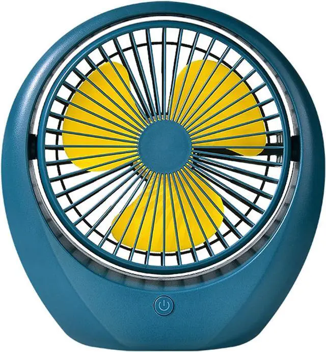 Main image of Portable Fan, USB, Desk, Low Noise, 3Speeds Desktop with Powered Strong Wind Cooling(Yellow Blue Shell)