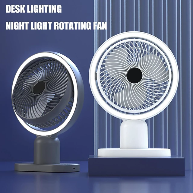 Alt view image 6 of 7 - Portable Fan, Individual with LED Light Option Low Noise Design USB Cooling Great for Bedroom Offices(Green,Light)