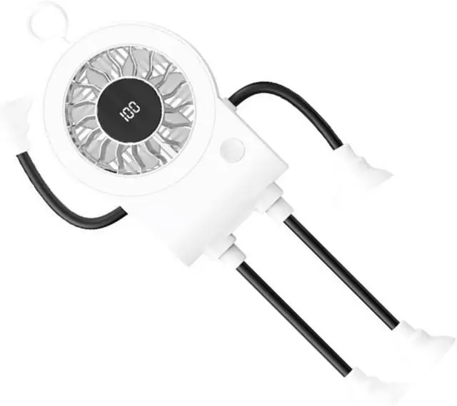 Alt view image 6 of 7 - Portable Fan, 5 Speed Powerful Cooling Tool for Home Gym Offices Use with Suction Cup(White)