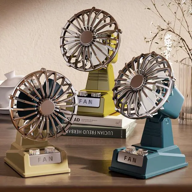 Alt view image 2 of 7 - Portable Fan, with Quiet Motor and Flexible Rotation Small Offices Texture for Workspaces Low Noise(Yellow)