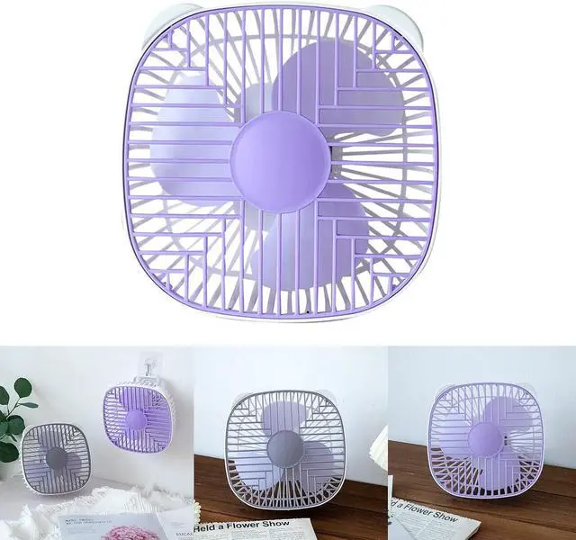 Alt view image 2 of 7 - Portable Fan, Portable 7inch CeilingDesk for Indoor Camping Outdoor Hanging Gazebo Tents Ceiling Canopy 5V Table(Gray)
