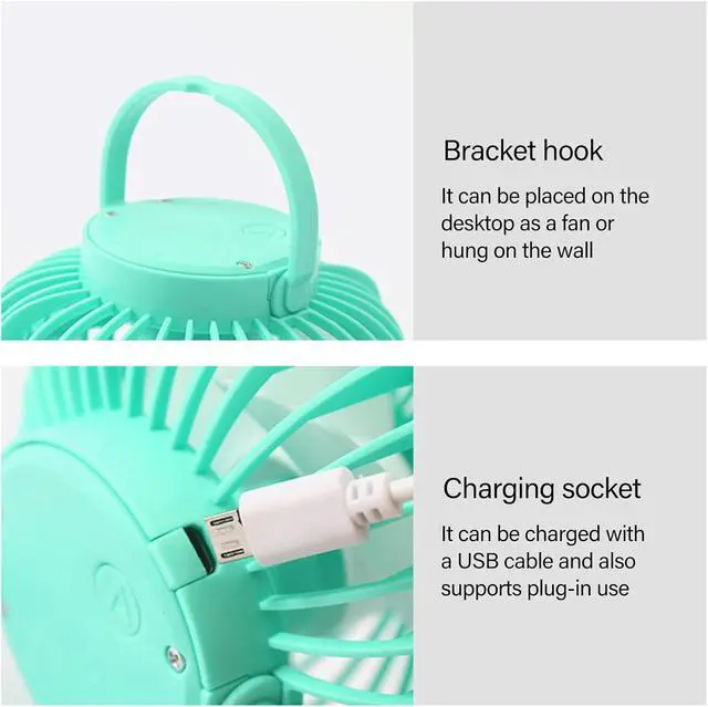 Alt view image 2 of 7 - Portable Fan, Multifunctional Desktop Electric Car Wall Hanging Cooling for Home Camping & Lamp(A)