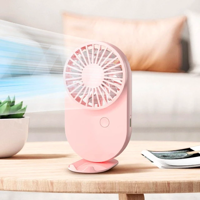 Alt view image 3 of 7 - Portable Fan, QuietLightweight Cooling Camping Handheld ABS Desk for Everyday Use Small(Blue)