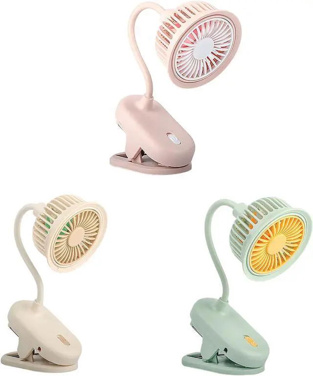 Alt view image 3 of 7 - Portable Fan, Clip on Cute USB Desk Lightweight Cooling ABS for Camping Travel(A)