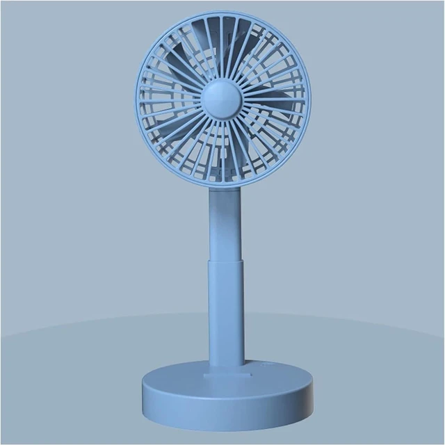 Alt view image 5 of 7 - Portable Fan, Rechargeable Desk 3 Speed Foldable Telescopic Low Noise Ventilation Small for Bedroom Desktop Cute(A)