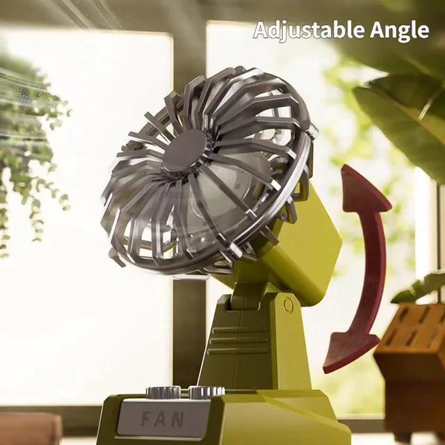 Alt view image 4 of 7 - Portable Fan, with Quiet Motor and Flexible Rotation Small Offices Texture for Workspaces Low Noise(Yellow)