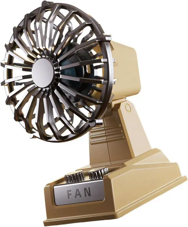 Alt view image 7 of 7 - Portable Fan, with Quiet Motor and Flexible Rotation Small Offices Texture for Workspaces Low Noise(Yellow)
