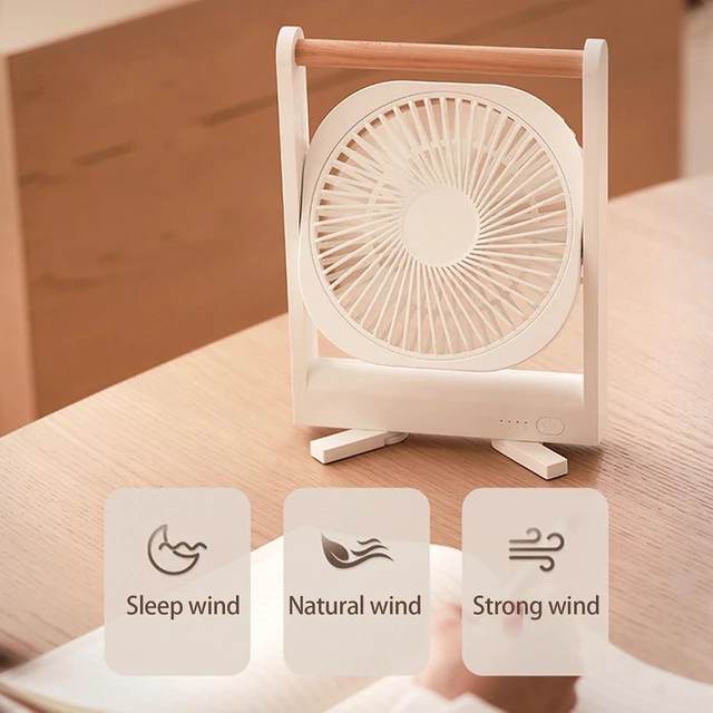 Alt view image 7 of 7 - Portable Fan, Quiet USB Charging with Adjustable 4 Speed Airflows ABS Texture Suitable for or Home Use(White)