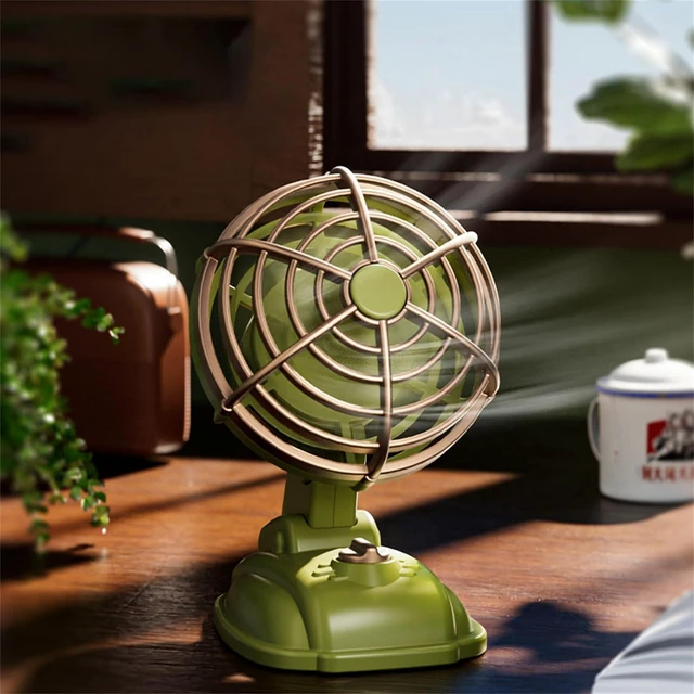Alt view image 4 of 7 - Portable Fan, Adjustable 3 Speed Low Noise for Home Car Travel Bedroom Bedside(Green)