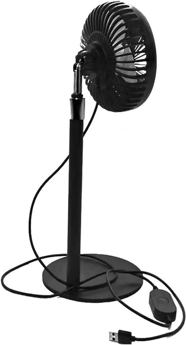 Main image of Portable Fan, 3 Adjustable Speeds Height from 33cm to 46.5cm Ideal for Study Work Flexible Modifiable