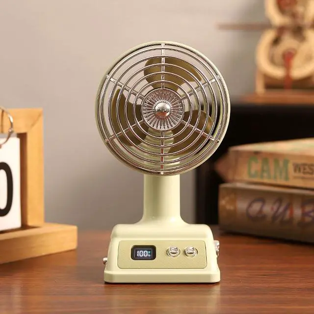 Alt view image 3 of 7 - Portable Fan, Angles Airs Circulator for Offices Home Outdoor Travel School Use Desktop Enduring Personally Small(Green)