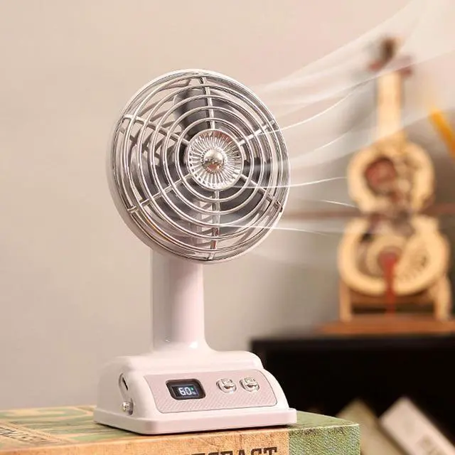 Alt view image 6 of 7 - Portable Fan, Angles Airs Circulator for Offices Home Outdoor Travel School Use Desktop Enduring Personally Small(Green)