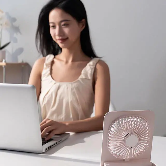 Alt view image 4 of 7 - Portable Fan, Powerful USB Air Cooling Low Noise for Bedroom Dorm Camping Kitchen Mobile(Blue)