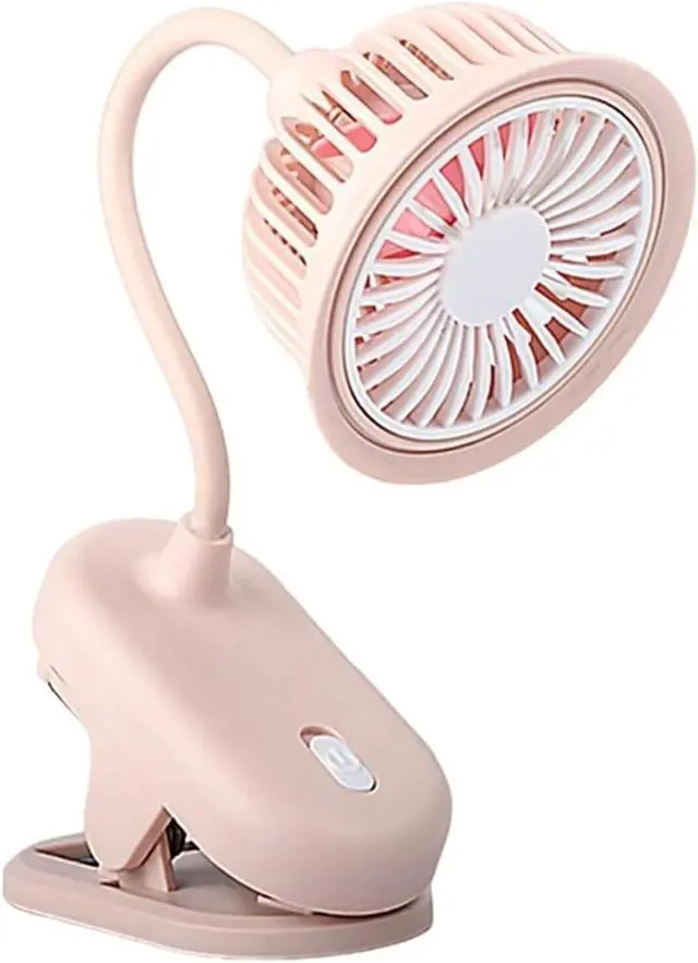 Alt view image 5 of 7 - Portable Fan, Clip on Cute USB Desk Lightweight Cooling ABS for Camping Travel(A)