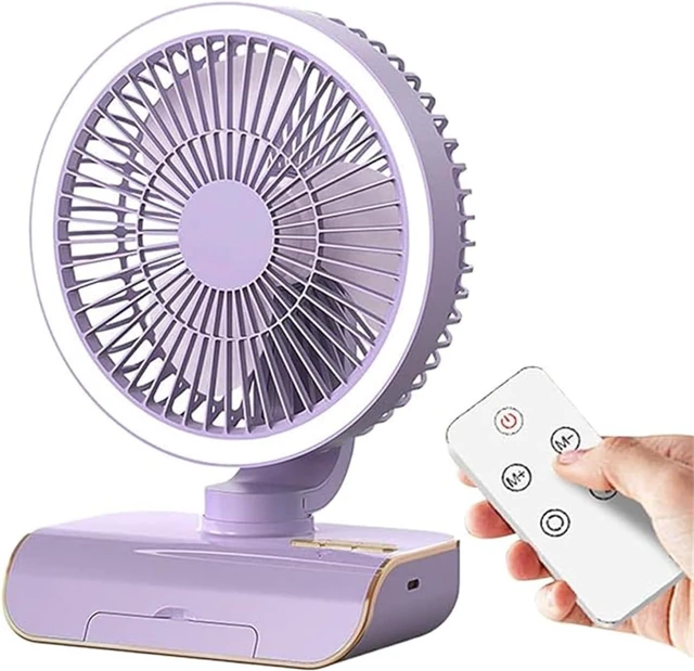 Main image of Air Circulator Suspending Fan, USB Charging, Powerful Airflow for Bedroom, Bedside, Shelf & Hot Weather(Purple,4000mA)