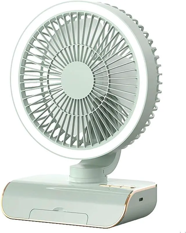 Main image of USB Rechargeable Air Circulator Fan, Multifunction Powerful Cooling for Camping, Road Travel, Living Room(Green,4000mA)