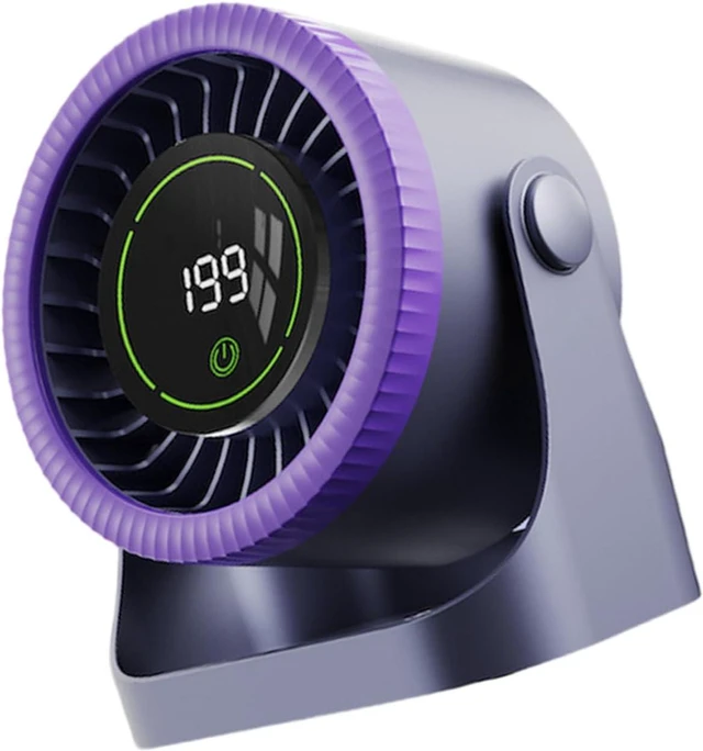 Main image of Fast Charging Type C Desktop Fan with Digital Display and 7 Design for Enhances Cooling Type C Rechargeable Fan
