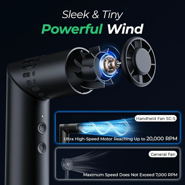 Alt view image 4 of 7 - Foldable USB Rechargeable Hand Fan with Flashlight Multiple Settings Perfect for Travel and Warm Weather Cooling Multi Fan