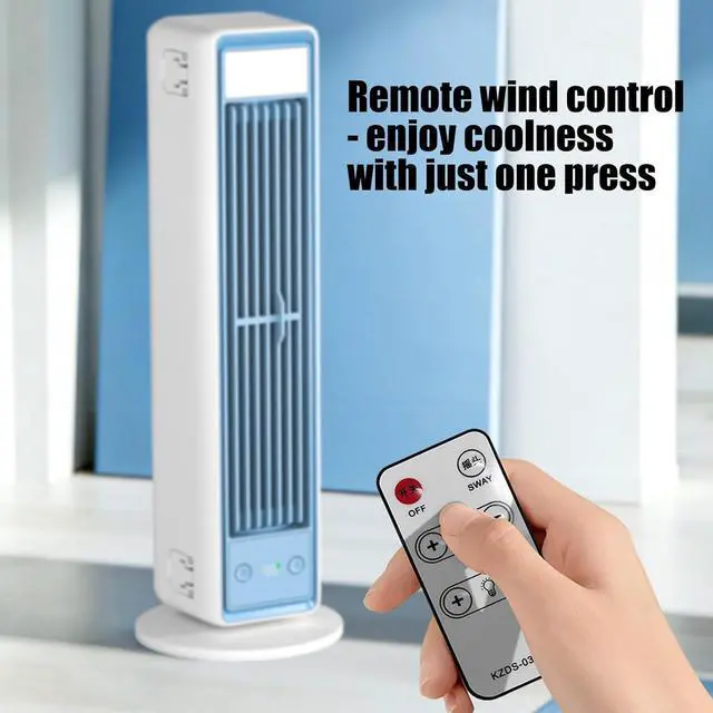 Alt view image 6 of 7 - Portable Bladeless USB Fan with 3600mAh Battery 5V 80cm Cable Tower Fan Texture for Home Offices Travel Use Offices Cooling