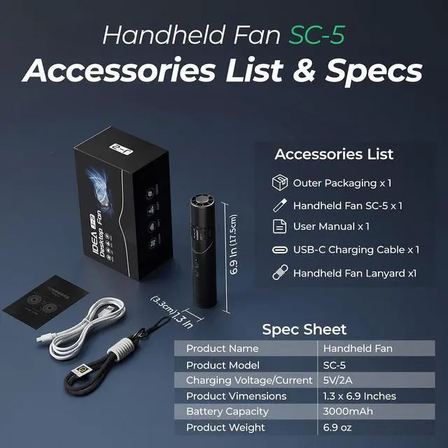Alt view image 3 of 7 - Foldable USB Rechargeable Hand Fan with Flashlight Multiple Settings Perfect for Travel and Warm Weather Cooling Multi Fan