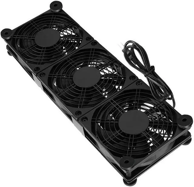Alt view image 3 of 7 - USB Fan, 120mm USB Portable Cooling Fan, High Airflow Cooling Fan Computer Fan for Flat Panel TV Receiver Router Computer Cabinet Cooler(Triple Fans)