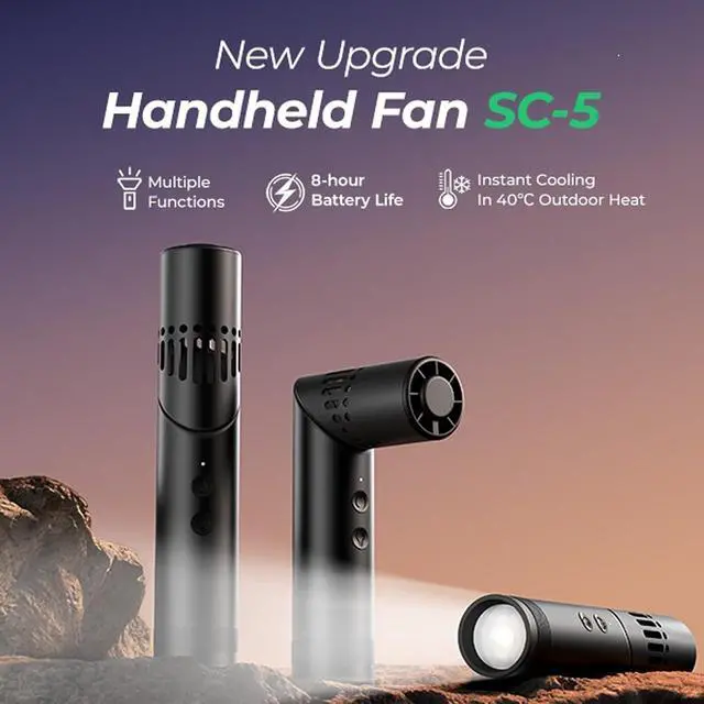 Alt view image 5 of 7 - Foldable USB Rechargeable Hand Fan with Flashlight Multiple Settings Perfect for Travel and Warm Weather Cooling Multi Fan