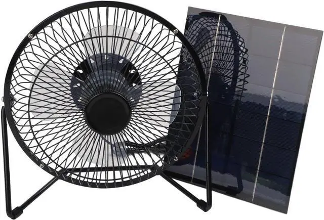 Main image of Solar Panel Fan Kit 5.2W 6V Polycrystalline Solar Panel with 8 Inch USB Fan Pet House, Small Chicken Coops, Greenhouses, Sheds, for Window Cooling,