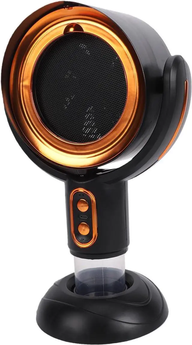 Main image of Smoke Fan USB Rechargeable Quiet Angle Adjustable Detachable Desktop Smoke Purifier for Kitchen Cooking BBQ Black and Gold