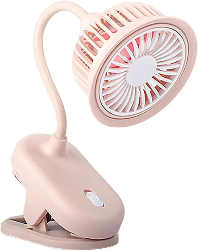 Alt view image 7 of 7 - Portable Fan, Clip on Cute USB Desk Lightweight Cooling ABS for Camping Travel(A)