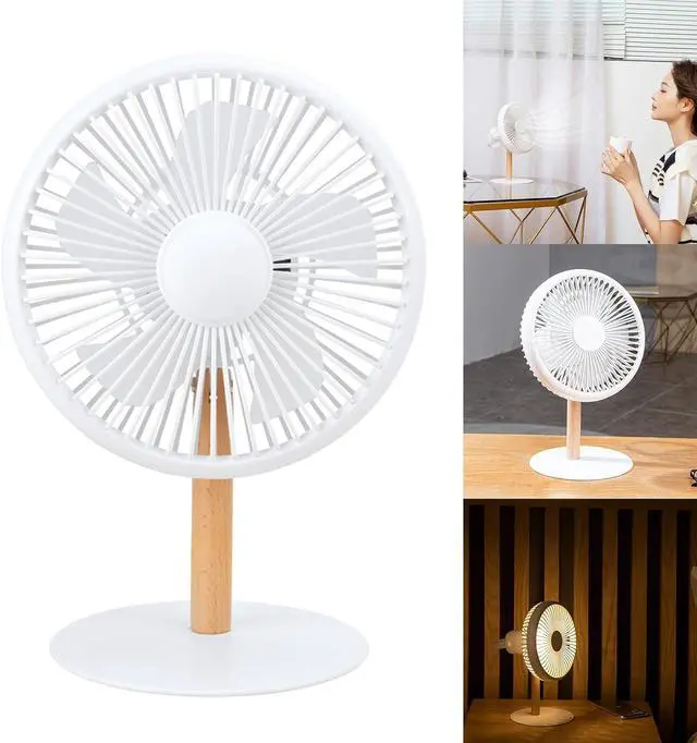 Alt view image 2 of 7 - Desk Fan with LED Light Fan Table USB Rechargeable 4 Speeds Portable for Indoor Outdoor Camping Usb Portable Travel Camping