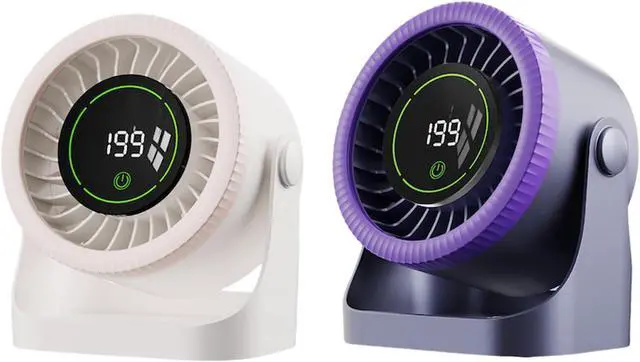 Alt view image 3 of 7 - USB Powered Desktop Fan with 1.5H Quickly Charging and Strong Vortexes Wind for Workspaces Type C Rechargeable Fan