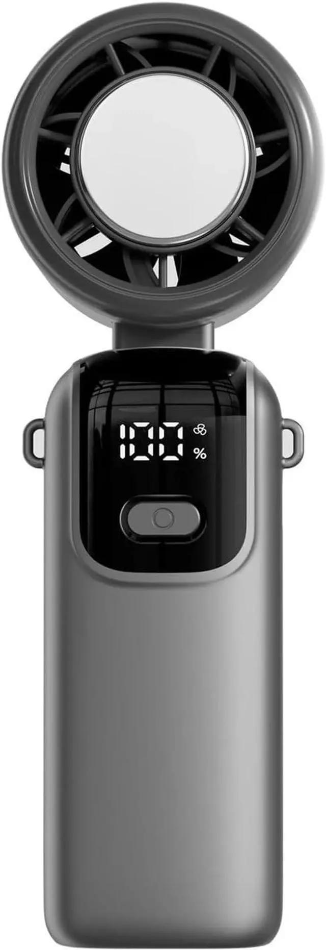 Main image of Handheld Fan, Cooling fan, Handheld Fan with LED Display 5 Speeds 4000mAh USB,for Outdoors/Travel/Camping(Gray)