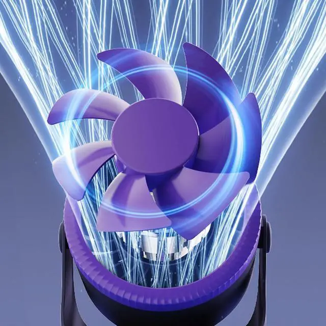 Alt view image 7 of 7 - USB Powered Desktop Fan with 1.5H Quickly Charging and Strong Vortexes Wind for Workspaces Type C Rechargeable Fan